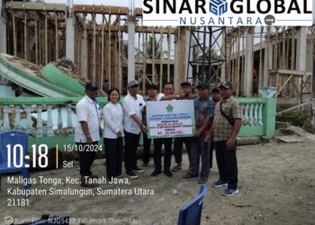 PTPN IV Regional ll Kebun Balimbingan Serahkan Bantuan Dana PKBL Pembangunan Masjid Al-Ikhlas