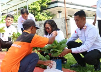 Dukung Program Ketahanan Pangan, Lapas Kelas IIA Pematangsiantar Panen Raya Sayur Hydroponik Karya Warga Binaan