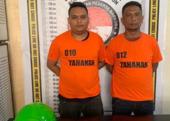 Polsek Perdagangan Resor Simalungun Tangkap 2 Bandar Sabu,Sita Barang Bukti 100 Gram