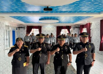 Upacara Kenaikan Pangkat Petugas Lapas Narkotika Kelas IIA Pematangsiantar Berlangsung Khidmat