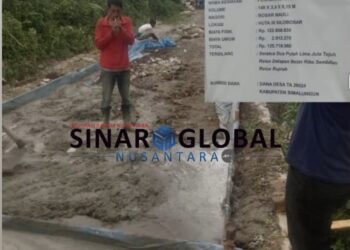 Info Buat APH dan Inspektorat,Modus Mark Up Anggaran dan Tidak Sesuai RAB,Pengerjaan Rabat Beton di Nagori Bosar Nauli Diduga Sarat korupsi