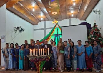 Kepsek Jasman Saragih Berupaya Hadir Ditengah Kondisi Sakit,Perayaan Natal Keluarga Besar SMA N 1 Ujung Padang Berlangsung Sukses