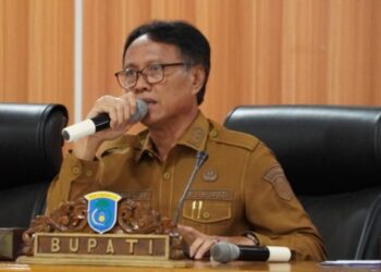 Penjabat (Pj) Bupati Ogan Komering Ilir (OKI), Asmar Wijaya, Mengajak Aparatur Sipil Negara (ASN) Dilingkungan Pemkab OKI Untuk Mengonsumsi Beras Hasil Petani Lokal