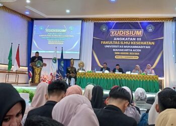 106 Lulusan Fakultas Ilmu Kesehatan Universitas Muhammadiyah Mahakarya Aceh Di Yudisium