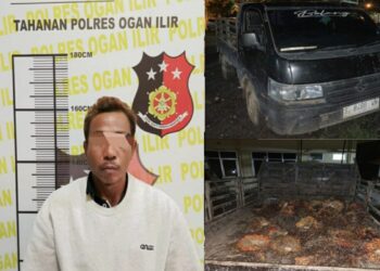Polres Ogan Ilir Bersama Pemilik Kebun Amankan Pelaku Pencurian
