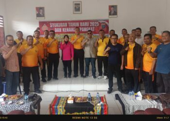 Polsek Tanah Jawa Gelar Syukuran Tahun Baru dan Kenaikan Pangkat Empat Perwira