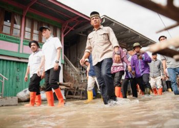 Baru Pulang Retret,Bupati dan Wabup OKI Tancap Gas Tinjau Warga Terdampak Banjir