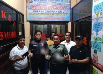 Kolaborasi Apik Intel Kodim dan Polres Labuhanbatu Ringkus Kurir Sabu Antar Wilayah di Simpang Kompi