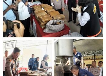 BNNK Bersama Polresta Deli Serdang Musnahkan Sabu 2 Kg Lebih,Ganja 50 Kg dan Ekstasi 41 Butir