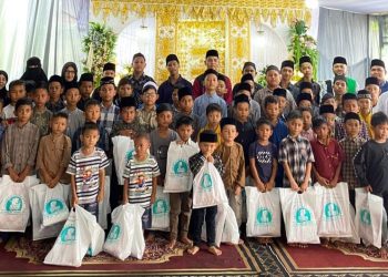 SKS Aceh Utara Lhokseumawe Wujudkan Impian Anak Yatim Dengan Baju Lebaran Pilihan Mereka