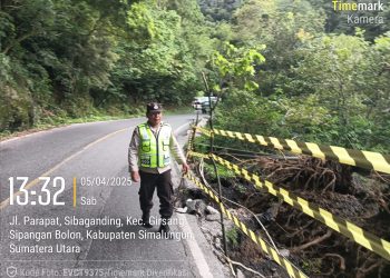 Ditengah Cuaca Tak Menentu,Polres Simalungun Himbau Waspadai Lokasi Longsor dan Pohon Tumbang Lintas Parapat
