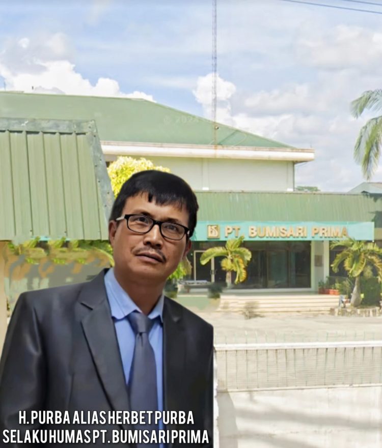 Humas PT. Bumi Sari Prima  yang dikonfirmasi wartawan terkait dugaan keterlambatan pembayaran uang ubi petani dan harga ubi kayu.