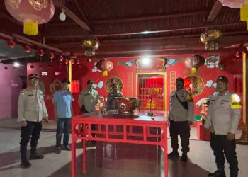 Dipimpin AKP Rinaldi Parlindungan,Polsek Sungai Apit Patroli Antisipasi Premanisme dan Pengamanan Waisak 