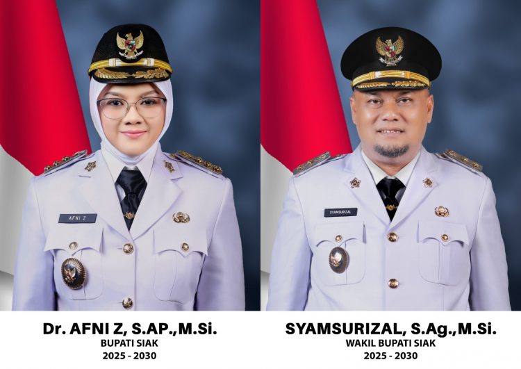 Rilis Foto persiapan pelantikan Bupati-Wakil Bupati Siak definitif periode 2025-2030,Dr Afni Zulkifli M.Si  bersama Syamsurizal Budi S.Ag, M.Si.,Rabu (21/05/2025)