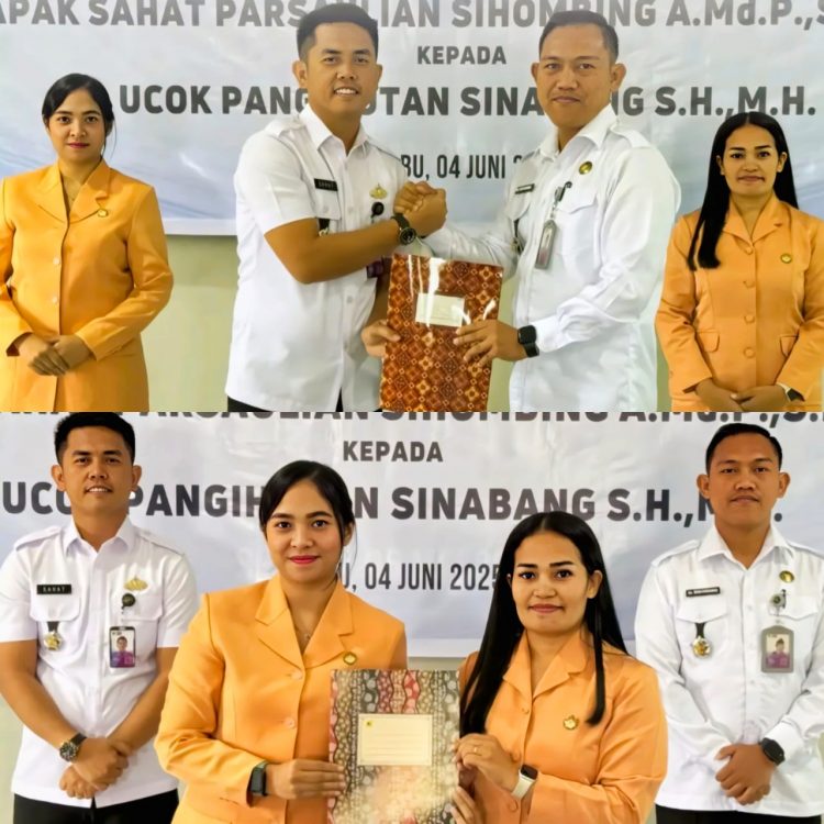 Ucok Pangihutan Sinabang Resmi menjabat sebagai Karutan Kelas IIB Humbahas menggantikan Sahat P. Sihombing sebagai Karutan Kelas IIB Humbahas. Sebelumnya, ia menjabat Ka. KPLP Lapas Narkotika Kelas IIA Pematangsiantar. (Foto: Dok SGN)