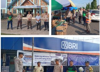 Foto: Polri Patroli Harkamtibmas di Rumah Ibadah, Pasar dan Bank. (Dok.SGN)