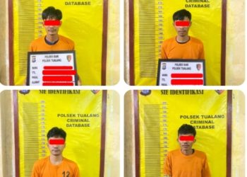 Polsek Tualang Ungkap Jaringan Narkoba, 5,09 Gram Sabu Disita dan Empat Tersangka Diamankan