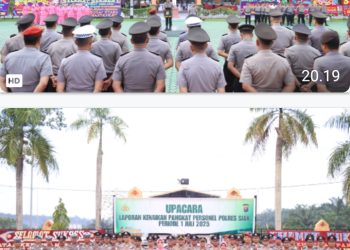 Upacara Kenaikan Pangkat Polres Siak: 43 Personel Terima Penghargaan Atas Dedikasi dan Pengabdian