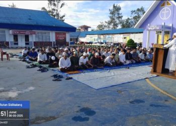 Rayakan Idul Adha 1446 H, Keluarga Besar Rutan Kelas IIB Sidikalang Sholat Ied dan Pemotongan Kurban