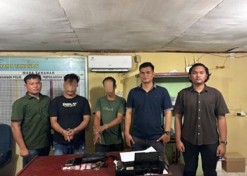 Polsek Kandis Gulung Dua Pengedar Shabu, 11,21 Gram Barang Bukti Diamankan
