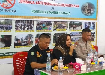 Polsek Tualang dan LAN Siak Edukasi Bahaya Narkoba di Pesantren Fataha