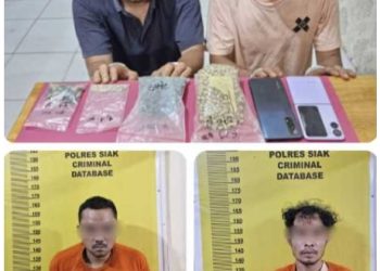 Polres Siak Gerebek Gudang Ekstasi, 1.213 Butir Disita dari Dua Tersangka di Perawang