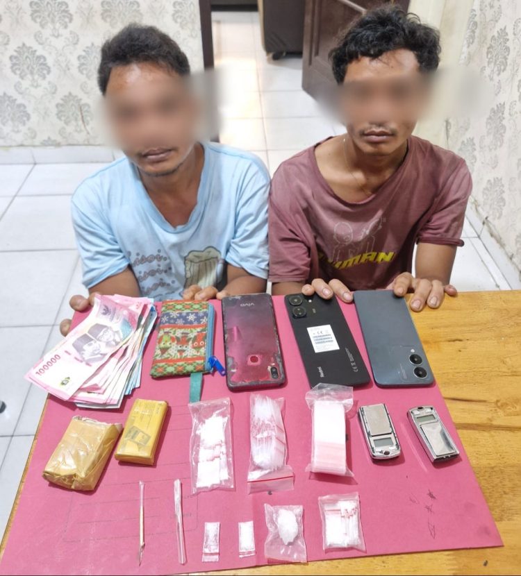 Foto: Dua Bandar Shabu di Bekuk Polres Siak.