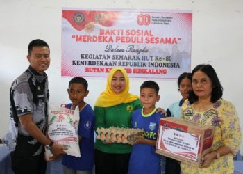 Rayakan HUT RI ke-80 Jajaran Rutan Kelas IIB Sidikalang dan DWP Berbagi di Panti Asuhan Perpulungen