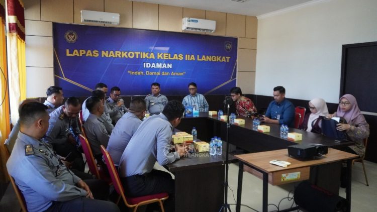 Lapas Narkotika Kelas IIA Langkat, di Kabupaten Langkat, menjadi lokasi verifikasi lapangan (verlap) oleh Tim Penilai Mandiri Inspektorat Jenderal Kementerian Imigrasi dan Pemasyarakatan. Foto: Dok. Lapas Narkotika Langkat.