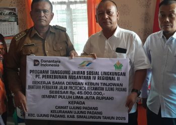PTPN IV Regional ll Kebun Tinjowan Kembali Berkontribusi untuk Masyarakat Ujung Padang Melalui Perbaikan Jalan