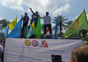 Tolak PHK Semena-Mena, Buruh FSP KEP SPSI Gelar Aksi Damai di Kawasan Ekonomi Khusus Sei Mangkei
