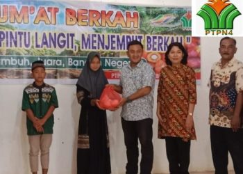Mengetuk Pintu Langit Menjemput Berkah, PTPN IV Regional II Kebun Bukit Lima Santuni Anak Yatim dan Kaum Dhuafa