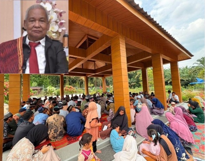 Keluarga Besar Bang RN bersama ratusan masyarakat gelar doa bersama mengenang berpulangnya almarhum Opung Anggun Doli, Sabtu (25/10/2025).