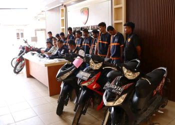 Polres Labuhanbatu Bongkar Komplotan Curanmor, 9 Pelaku Bersama 6 Unit Sepeda Motor Diamankan