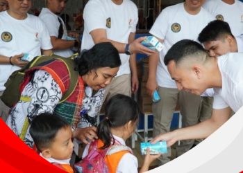 “Imipas Peduli” Rutan Kelas I Medan Peduli Pendidikan Bantu Renovasi Toilet dan Salurkan Susu Bagi Siswa SD dan SMP Taruna Karya