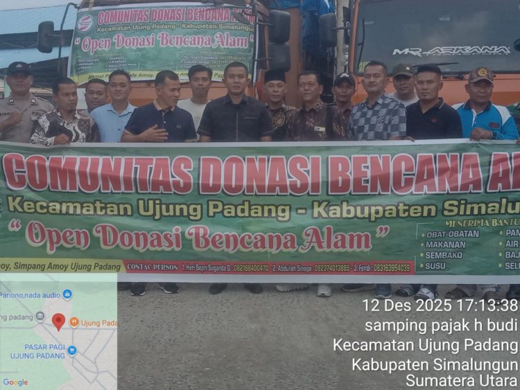 Pelepasan keberangkatan bantuan bencana Aceh yang digelar pada 12 Desember 2025