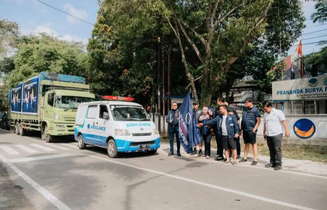 Partai Nasdem berangkat kan bantuan untuk korban bencana ke Aceh Tamiang dan Kota Langsa, Jumat(05/12/2025)