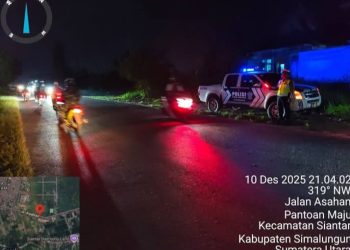 Tertibkan Lalu Lintas dan Tekan Aksi Kejahatan Jalanan, Blue Light Patrol Sat Lantas Polres Simalungun Sapu Jalur Malam