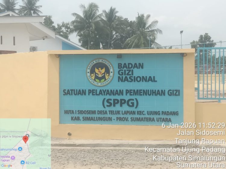 Satuan Pelayanan Pemenuhan Gizi (SPPG) untuk wilayah kecamatan Ujung Padang berlokasi di Huta I Sidosemi, Desa Teluk Lapian.