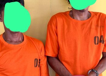 Dua Pria Pembawa Sabu 2,12 Gram Ditangkap Polsek Kampung Rakyat di Desa Tanjung Medan
