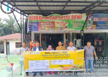 Satgas Pangan Labusel Sidak Pasar Pastikan Harga dan Stok Bapokting Aman Jelang Idul Fitri 2026