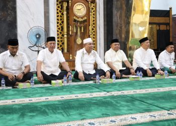 Peringatan Malam Nuzulul Qur’an 17 Ramadhan 1447 H di Masjid Raya Al-Ikhlas, Wakapolres Labuhanbatu Hadir