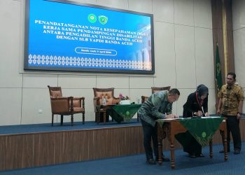 Pengadilan Tinggi Banda Aceh Tandatangani MoU dengan SLB YAPDI Terkait Pendampingan Disabilitas