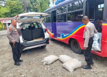 Melalui Rajia KRYD, Polsek Baguala Tangkap Puluhan Liter Miras Jenis Sopi 