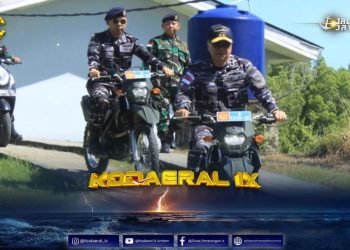 Dankodaeral IX Tinjau Lanal Aru Naik Motor Trail, Tekankan Efisiensi Energi