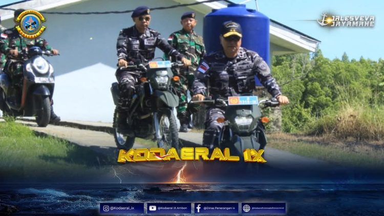 Dengan menaiki Trail, Komandan Komando Daerah Angkatan Laut (Dankodaeral) IX, Hanarko Djodi Pamungkas, melaksanakan kunjungan kerja ke Pangkalan TNI Angkatan Laut (Lanal) Aru, Maluku, Rabu (15/4/2026).