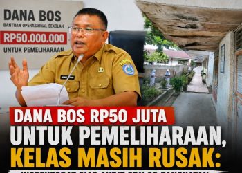 Dana BOS Rp50 Juta untuk Pemeliharaan, Kelas Masih Rusak: Inspektorat Siap Audit SDN 08 Pangkatan