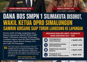 Terkait Sorotan Dana BOS SMPN 1 Silimakuta 1,53 Miliar, Wakil Ketua DPRD Simalungun Samrin Girsang Siap Turun Lapangan