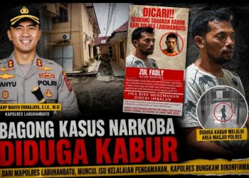 Bagong Kasus Narkoba Diduga Kabur dari Mapolres Labuhanbatu, Muncul Isu Kelalaian Pengamanan, Kapolres Bungkam Dikonfirmasi 