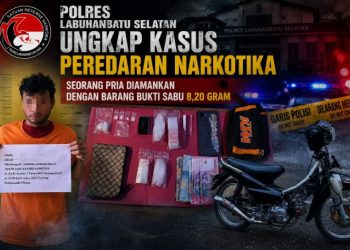 Polres Labusel Bongkar Dugaan Jaringan Peredaran Sabu, Pria 32 Tahun Diciduk, Sita Barang Bukti 8,20 Gram 